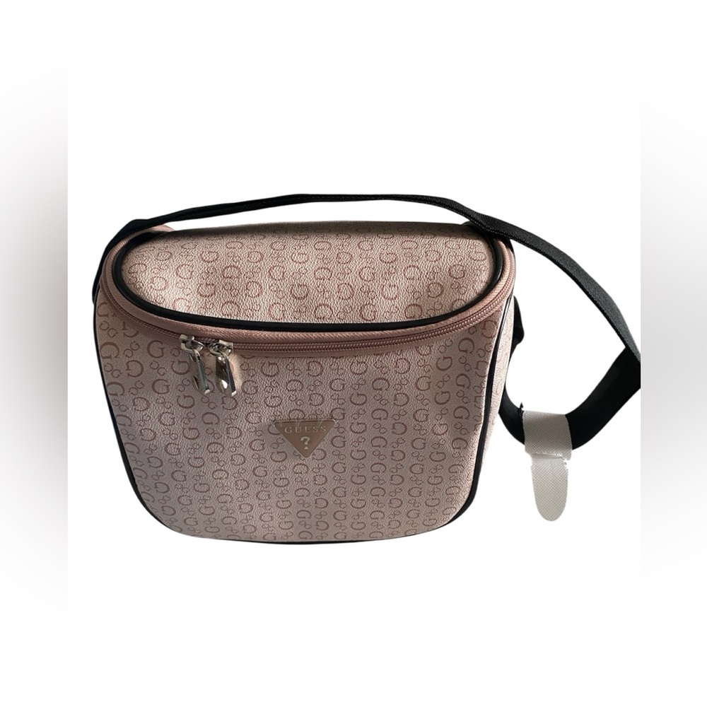 Guess Pink Crossbody Bag with Logo Pattern